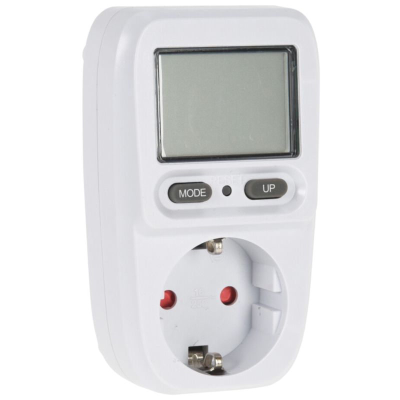 Witte FX Control energiemeter met lcd-scherm en twee bedieningsknoppen