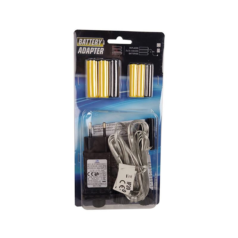 Verpakking van de AA- en AAA-batterijvervanger met adapter