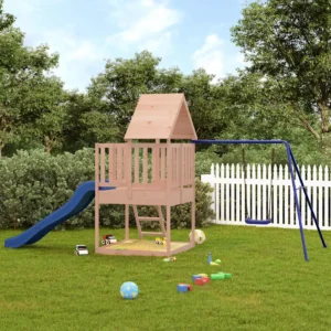 Speelhuis met glijbaan en schommel – douglashout 435 cm