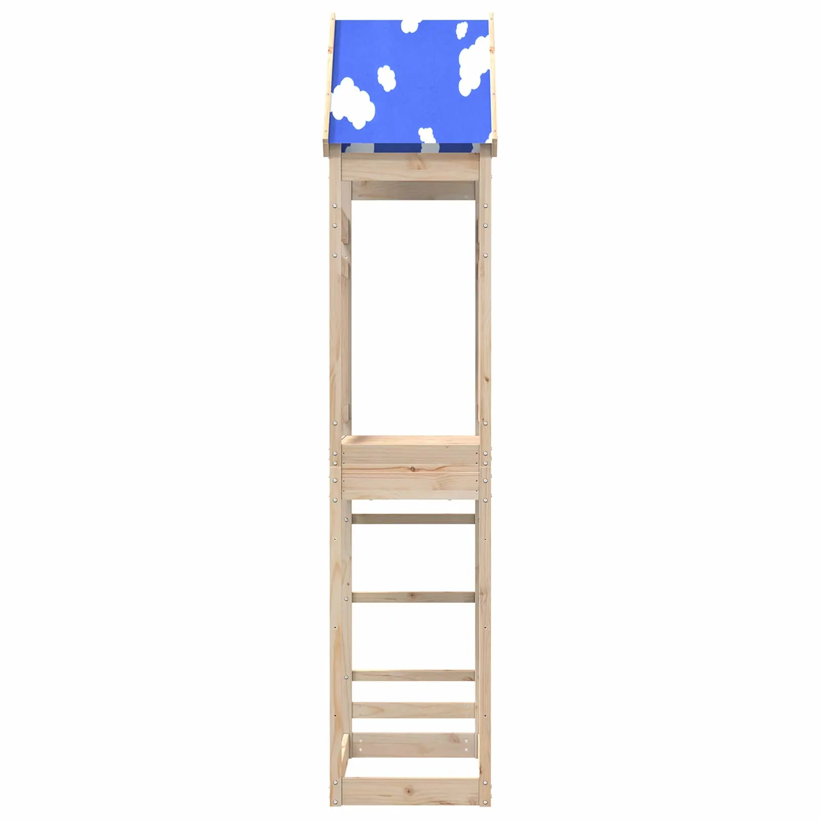 Speeltoren van massief grenenhout – bruin 265 cm