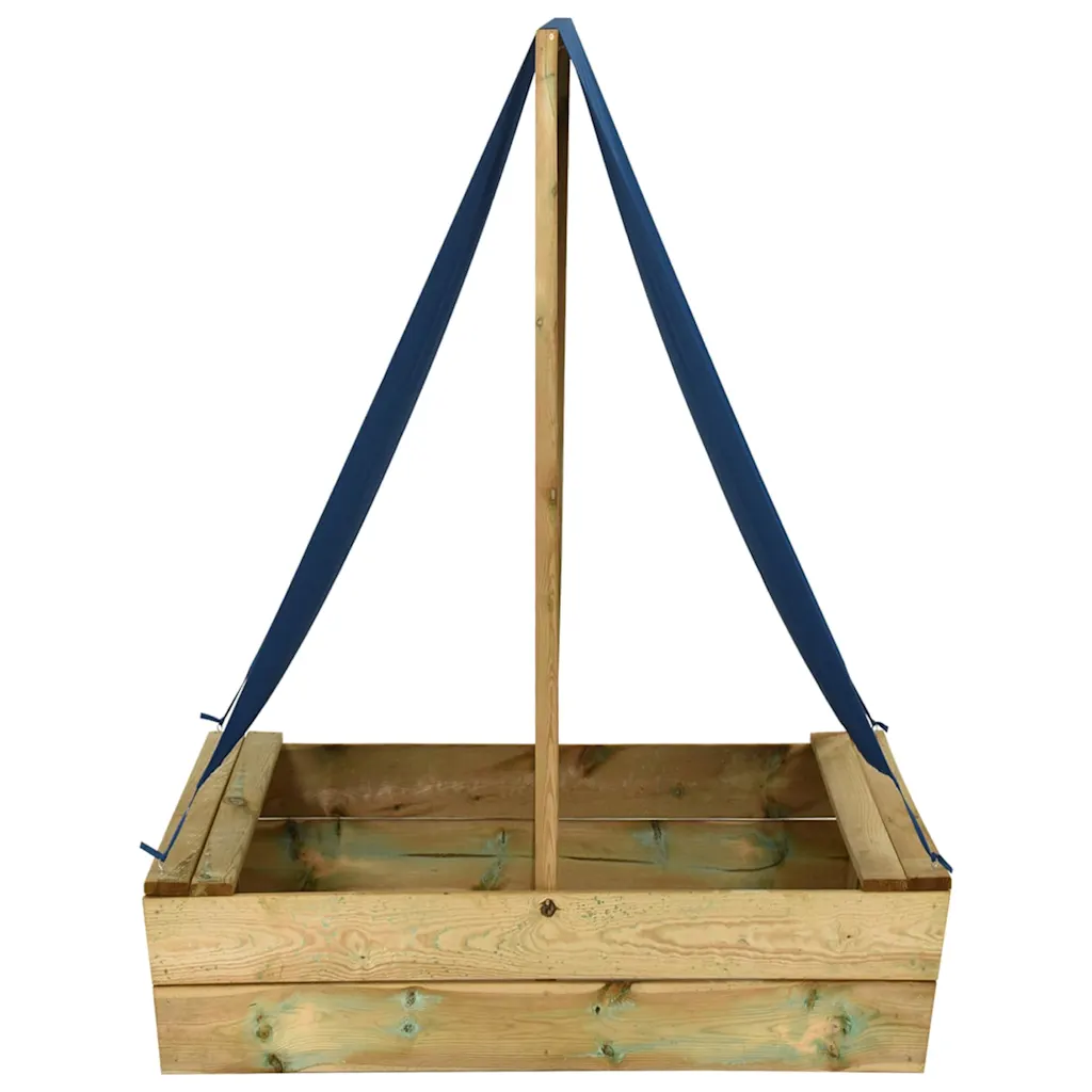 Zandbak met dak – grenenhout 80 × 60 cm