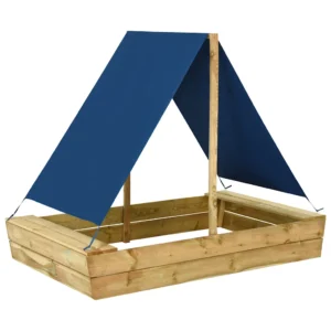 Zandbak met dak – grenenhout 160 × 100 cm