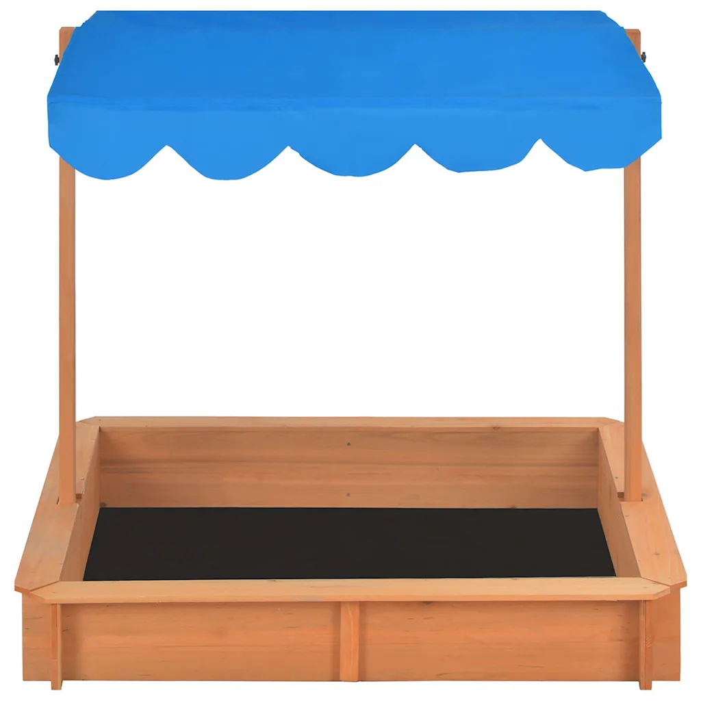Zandbak met verstelbaar UV50-dak – blauw