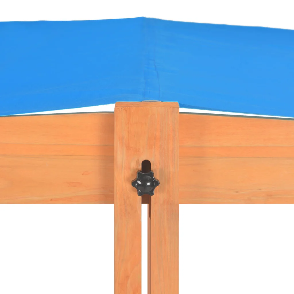 Zandbak met verstelbaar UV50-dak – blauw