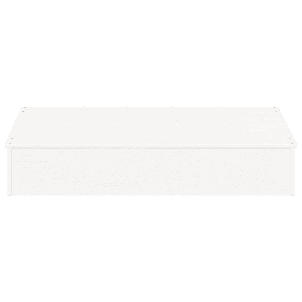 Zandbak met deksel – wit grenenhout 111 × 111 cm