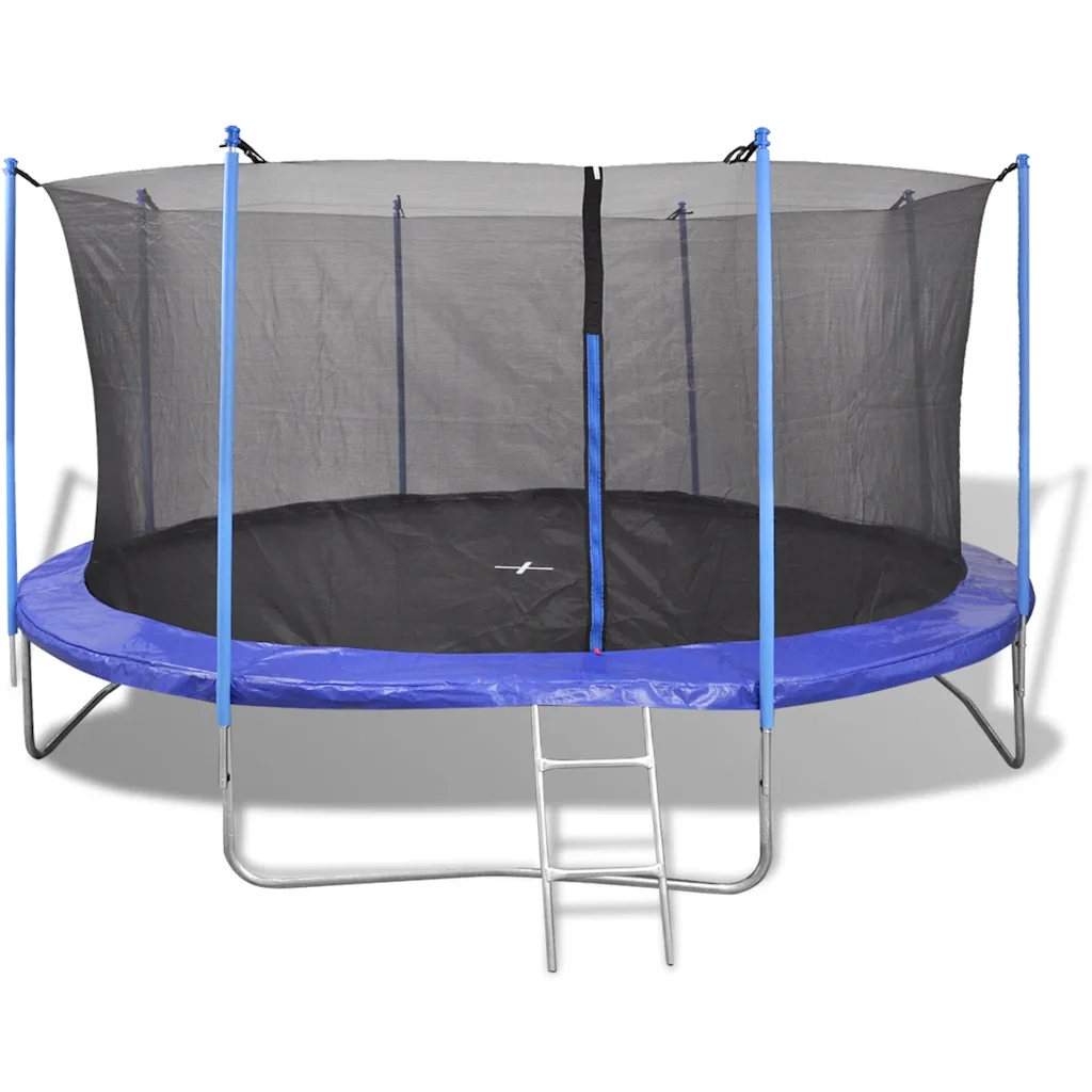 Trampoline 426 cm met net, ladder en regenhoes