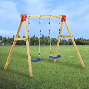 Houten schommelset met 2 zitjes – 230 cm