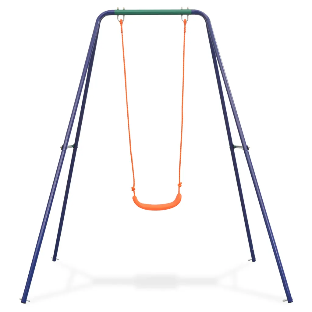 Schommel met frame – oranje, blauw en groen
