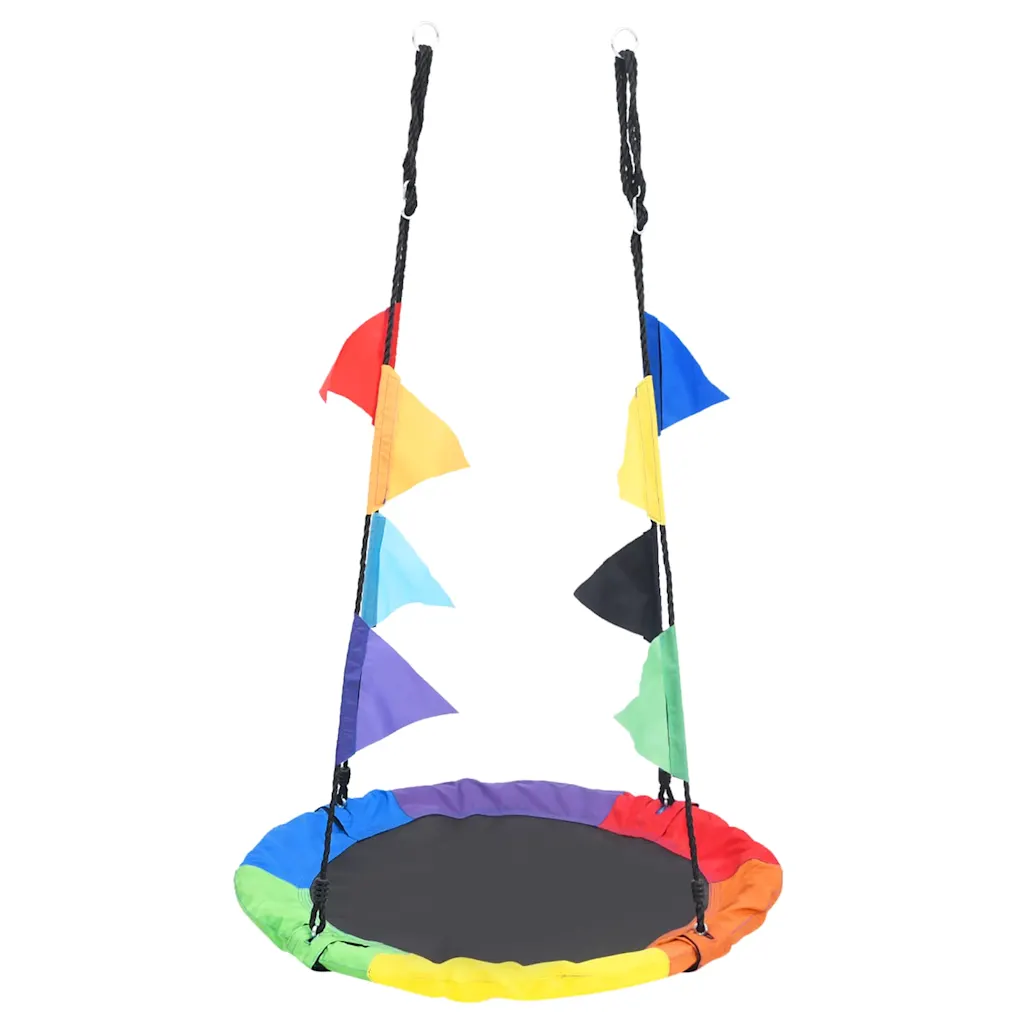 Nestschommel met vlaggetjes – regenboog 100 cm